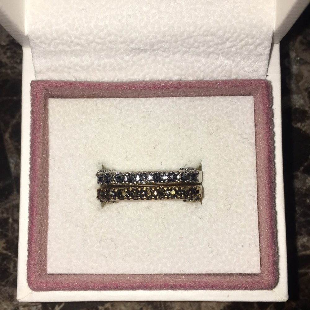 Stackable gold and silver rings